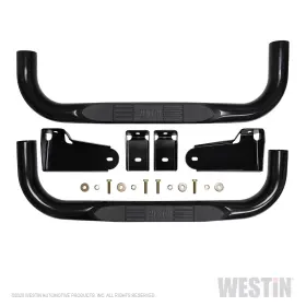 23-4115 Westin E-series 3 Round Nerf Step Bars - Black Powdercoat Finish