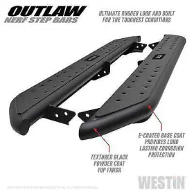 58-53945 Westin Outlaw Nerf Step Bars Textured Black - #3