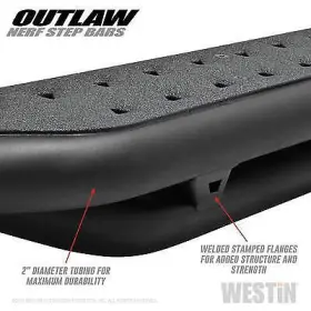 58-53945 Westin Outlaw Nerf Step Bars Textured Black -