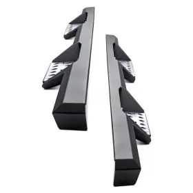 56-141552 Westin Automotive - 4 Inch Hdx Cab Length Black Drop Steps With Polished Step Plates #2