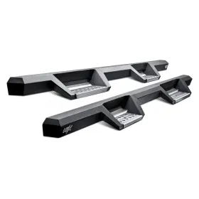 56-141652 Westin Automotive - 4 Inch Hdx Cab Length Black Drop Steps With Polished Step Plates #3