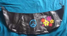 Wolf Automotive 482-62050 Hood Bra Mask Fits 1998-2010 Vw New Beetle With Flowers And Peace