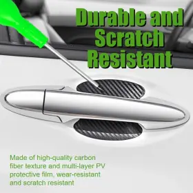Lmnu715i8k Wssrogy 20 Pcs Carbon Fiber Anti-scratches Car Door Handle Cup Black #3