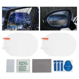2022123002 Yancaiyunl 2 Pcs Car Rearview Mirror Films - Anti Fog 14 Cm X 20 0.4 Clear