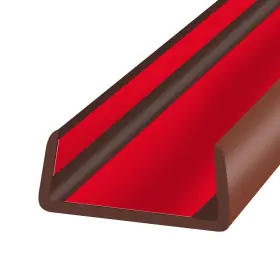 Yanruipro 2-1/2-20 Rubber Edge Trim Flexible Self Adhesive U Shaped Fit 2-1/2 Inch - L20ft Brown