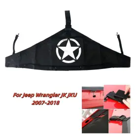 Qp317 Ymt Front Hood Cover End Bra Protector For Jeep Wrangler Jk Jku Black Star 2007-2018