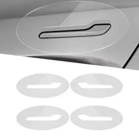 Yvsmwm2400tr Yvshy Yvsmwm2400tr- 4 Pcs Car Door Handle Sticker Waterproof Protective Films Silver