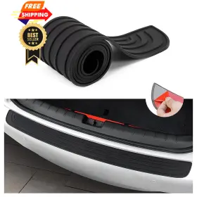 Ziciner-63crb-pg Ziciner Car Rear Bumper Protector Guard Auto Anti-scratch 35 Inch X2.7 Black