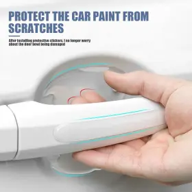 Zact04-8pc Zkfar 8 Pcs Car Door Handle Protector Sticker Universal Transparent #3