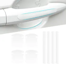 Zact04-8pc Zkfar 8 Pcs Car Door Handle Protector Sticker Universal Transparent