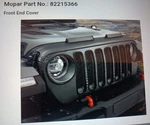Mopar 82215366 Front End Cover 2019-2024 Jeep Wrangler 2020-2024 Gladiator. Fixed Price $130.00.
