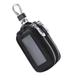Cyperfair Car Key Fob Case, Double Leather Organizer, Clear 1 Pc, Black. Fixed Price $15.93.