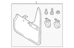 Genuine Volkswagen Splash Guards (front) 17A-075-111. Fixed Price $71.52.
