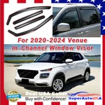 Fits 2020-2024 Hyundai Venue In-channel Window Rain Visors Sun Shade Protectors. Fixed Price $58.98.