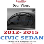 Genuine Oem Honda Civic 4DR Sedan Door Visor Kit 2012-2015 (08R04-TR0-100). Fixed Price $181.15.