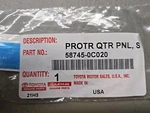 Genuine 2022-2024 Toyota Tundra Right Quarter Stone Guard 58745-0C020. Fixed Price $10.00.