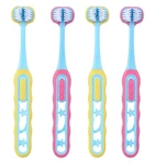 Valuebargain 3 Sided Toothbrush 1 Count (pack Of 4), Bule Pink Yellow. Fixed Price $15.99.