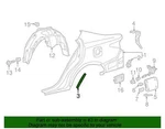 New Oem 2013-2018 Lexus ES300H Rear Left Quarter Panel Protector 58748-33071. Fixed Price $16.95.