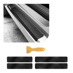 Dickno Pcs Door Sill Protector, 4D Carbon Fiber Auto Black. Fixed Price $19.66.