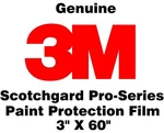 3M Scotchgard Series Paint Protection Film Clear Bra Bulk Roll 3" X 60". Fixed Price $18.00.