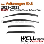 Wellvisors Window Rain Guards For 2021-2026 Volkswagen ID.4 Black Trim. Fixed Price $96.99.