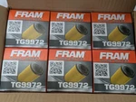 Lot Of 6 Fram Tough Guard TG9972 Engine Oil Filters Toyota Camry RAV4 Premium. Fixed Price $34.95.