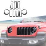Front Grille Insert Cover & Headlight Bezel Trim Kit For Jeep Wrangler Jl Jt 24+. Fixed Price $40.49.