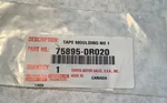 2019-2022 Toyota RAV4 & Prime Tape, Moulding, NO.1 75895-0R020. Fixed Price $11.00.