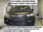 Lebra Front End Mask Cover Fits 2016-2017 Honda Accord Sedan W/o Park Assist. Fixed Price $148.99.