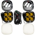 Baja Designs Squadron Sae Led Amber Fog Lights Pair, Clear & Black Rock Guards. Fixed Price $389.75.