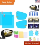 Durable Car Rearview Mirror Films - 4 Pack With Easy Install Tools & Nano Tech. Fixed Price $14.99.