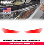 Precut Headlights Protection Clear Covers Bra Film Kit Ppf Fits 2021-2022 Tlx. Fixed Price $60.00.