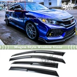Fits 16-2021 Honda Civic Sedan Jdm Mugen Style Window Visor Rain Guard Deflector. Fixed Price $29.99.
