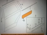 Subaru Oem 15-16 Legacy Exterior-rear-stone Guard Left 91163AL05A. Fixed Price $6.99.