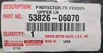 Toyota Camry Protector Lh Fender. Fixed Price $50.00.