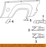 Gm Oem 07-14 Sierra 1500 Pick Up Box Exterior Trim-stone Guard 15952191. Fixed Price $111.23.