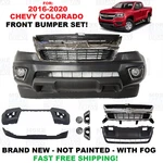 For 2015- 2020 Chevrolet Chevy Colorado Front Bumper Set Upper Lower Gril. Fixed Price $352.43.