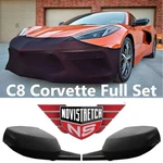 2020-2027 C8 Corvette Front Bumper Nose Mask + Mirror Bras Mesh Novistretch Set. Fixed Price $187.11.