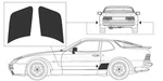 83-91 Porsche 944S Matte Black Stone Guard Classic. Fixed Price $28.00.