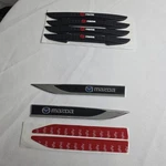 2X Chrome Black Mazda Fender Body Emblem Blue Logo & 4 Car Door Edge Guards. Fixed Price $26.00.