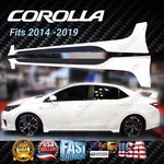Trd Pro Jdm Black & Super White Side Skirts Body For Toyota Corolla 2014-2019. Fixed Price $179.99.