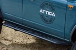 Attica 2021-2024 Fits Ford Bronco Door Side Step Powder Coated Steel Black. Fixed Price $689.00.