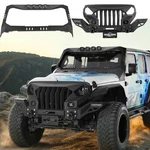 Fit Jeep Jl Jt Gladiator 2018-2026 Max Mad Front Bumper Grille Visor Cowl Cover. Fixed Price $449.99.