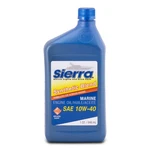 Sierra Marine 18-9551-2 Oil Sae 10W-40 Synthetic Blend Quart Bottle Single. Fixed Price $29.43.