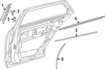 Genuine Mercedes-benz Protective Strip 214-885-34-00. Fixed Price $148.20.