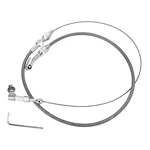 Sbulhia 24" Stainless Braided Throttle Cable Kit, Adjustable Silver. Fixed Price $20.99.