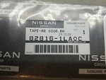 82816-1LA0C 2017-2022 Nissan Armada Oem Genuine Tape-rear Door Sash Front,rh. Fixed Price $10.00.