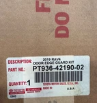 PT936-42190-02 Genuine Oem Door Edge Guard 2019 RAV4 New Box 218 Black. Fixed Price $89.99.