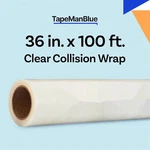 Crash Wrap, 36" X 100 Ft Clear Collision For Damaged Vehicles & Car Windows. Fixed Price $19.99.