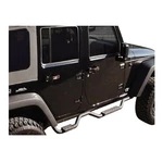 Rampage 26628 Pair Of Black 2" Drop Step Side Bars For 07-18 Wrangler Jk 4DR. Fixed Price $298.00.